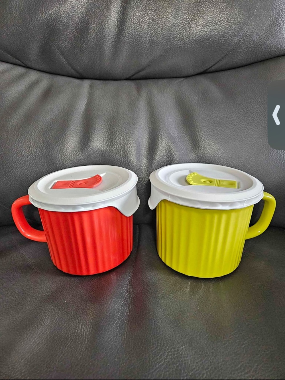 CorningWare Bright Yellow Ceramic Mug with Floral Logo - Picture 2 of 3